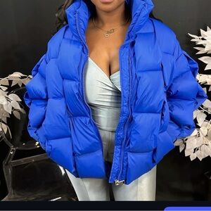 Vibrant Blue Puffer Jacket